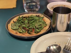 Pizza at Natural Oasis Cafe in Rochester