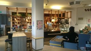 There is limited seating inside at Element 5 - Warschauer Str in Berlin