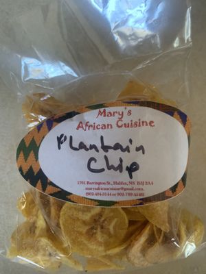 Plantain chips  at Mary's African Cuisine in Halifax