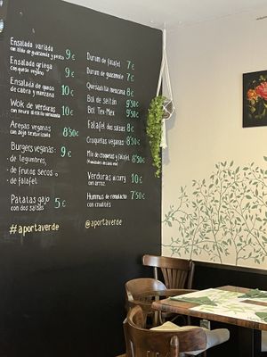 The menu at A Porta Verde in Santiago De Compostela
