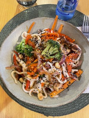 Udon con verduras y guisante texturizado   at A Porta Verde in Santiago De Compostela