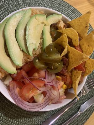 Burrito bowl   at A Porta Verde in Santiago De Compostela