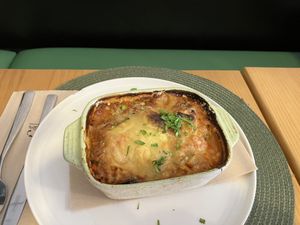 Vegan lasagna  at A Porta Verde in Santiago De Compostela
