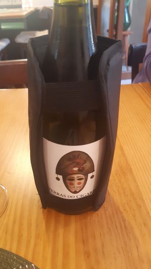 Vegan white wine at A Porta Verde in Santiago De Compostela