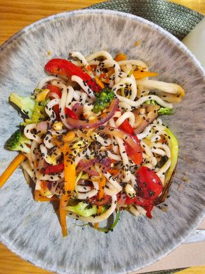 Udon wok at A Porta Verde in Santiago De Compostela