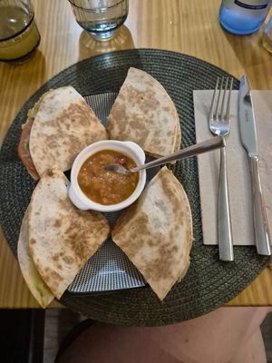 Quesadilla at A Porta Verde in Santiago De Compostela
