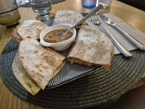 Quesadilla at A Porta Verde in Santiago De Compostela