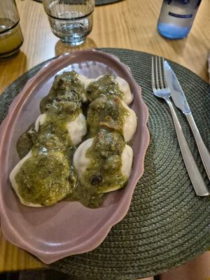 Sorrentinos (shockingly bland!) at A Porta Verde in Santiago De Compostela