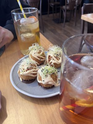 Croquetas patata y kimchi  at A Porta Verde in Santiago De Compostela