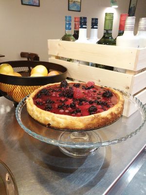 Cheesecake at A Porta Verde in Santiago De Compostela