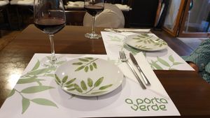Table settings at A Porta Verde in Santiago De Compostela