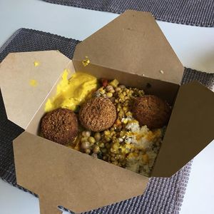 falafel box eaten by my mom at Gustav Grün in Paderborn