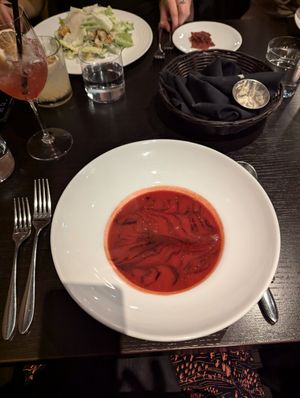 Beet soup (special) at Loondocks in Burlington