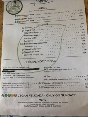 Menu 4 at Natural.mente in Portimao