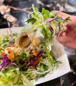 inside the taquitos de papa   at Phatties in Escondido