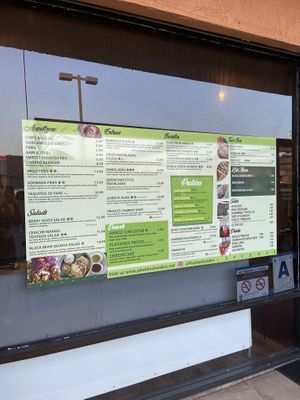 huge menu!   at Phatties in Escondido