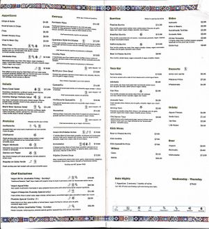 Menu  at Phatties in Escondido