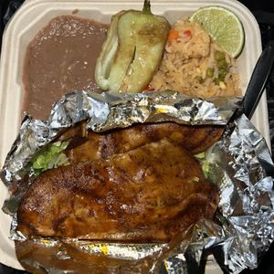 queretara style enchiladas (yum)  at Phatties in Escondido