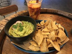 Chips and Guacamole with a Mangonada at Phatties in Escondido