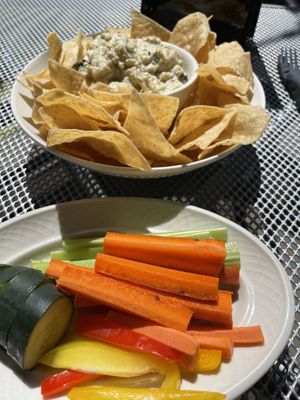 Spinach artichoke dip with veggies  at So Radish in Arvada