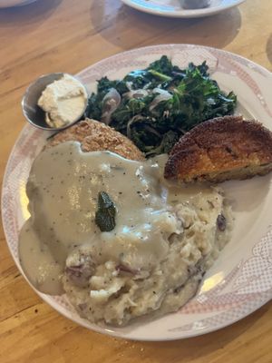 Chicken fried steak and cornbread  at So Radish in Arvada