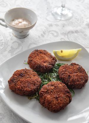 Vegan Crab Cakes at So Radish in Arvada
