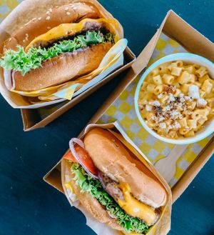 Impossible burgers at Honeybee Burger in Los Angeles