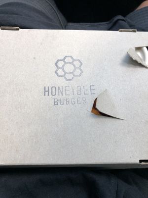 Take him box  at Honeybee Burger in Los Angeles