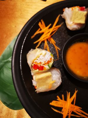 Wrap and roll with tofu. Delish at HUM in Riga