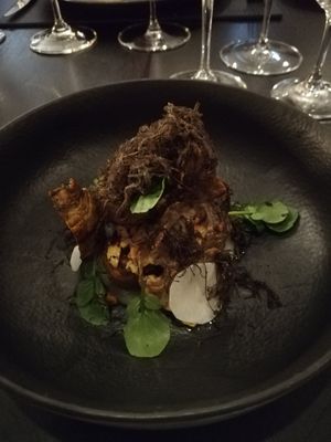 Vegetables and black truffle at Vincent's in Riga
