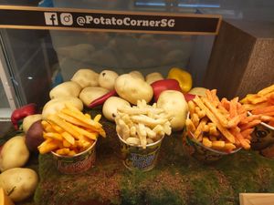 Potato fries at SIN - Potato Corner - Jewel in East Singapore