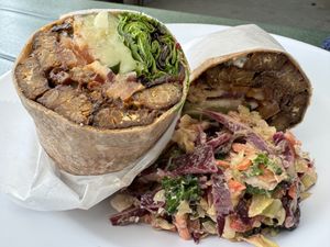 Tempeh Club Wrap with Carrot-Bacon  at Date & Thyme - Help Yourself in Key West