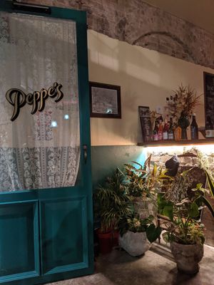 We sat next to the front door, but underneath a heater, so very warm at Peppe's in Bondi