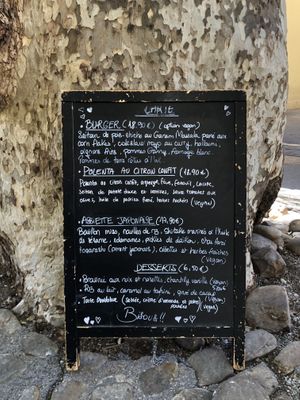 La carte du 20 avril (change toutes les semaines)  at Café du Temps in Aix-en-provence