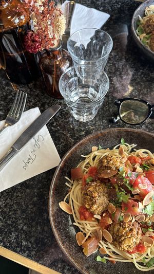 Vegan spaghetti   at Café du Temps in Aix-en-provence