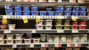 Vegan yogurt at Whole Foods Market in Beverly Hills