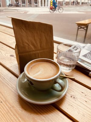 Vegan cookies hiding in the bag.  at Back to Black in Amsterdam