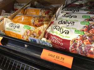 great variety of frozen vegan items at Sunrise in Valparaiso