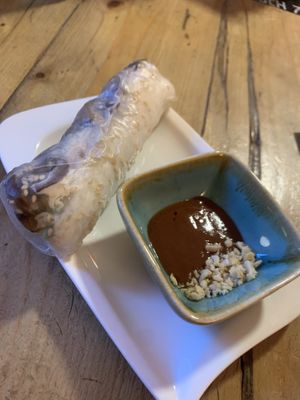 Summer roll with mushroom  at Uncle Van - Steingasse in Salzburg