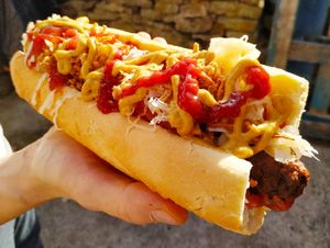 Vegan hot dog :) at Hello Vegans in Cork