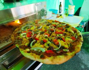Vegan BBQ pizza at Hello Vegans in Cork