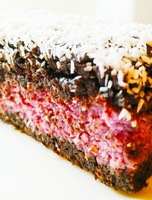 Vegan coconut raspberry cake at Hello Vegans in Cork