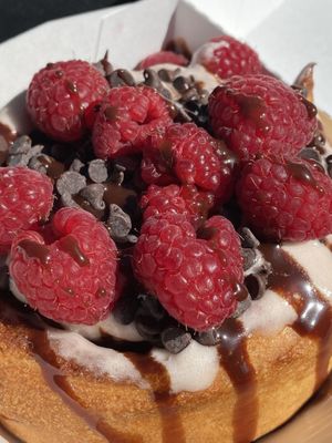 Raspberry truffle at Cinnaholic - Blue Diamond in Las Vegas