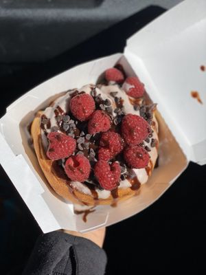 Raspberry truffle at Cinnaholic - Blue Diamond in Las Vegas