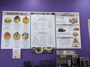 So many luscious choices to put your personal touch on your buns at Cinnaholic in Pearland