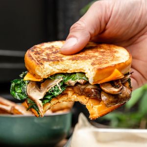 Our delicious croque at Mōpa in Paris