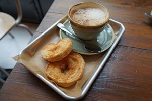 Palmiers + Cappuccino at Mōpa in Paris