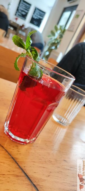 Ibiscus tea home made at Mōpa in Paris