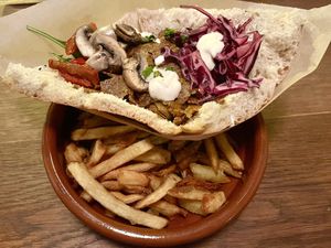 Berliner Kebap + French Fries   at Mōpa in Paris