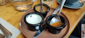 Jam, speculo spread, vegetable butter at Mōpa in Paris